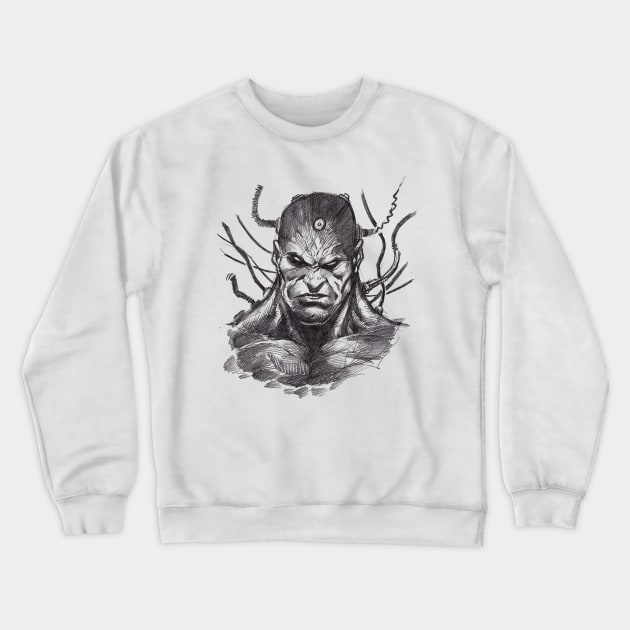 Cyborg sketch Crewneck Sweatshirt by SheVibe